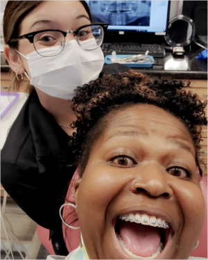 Smile doctors instagram photo of girl at dentist