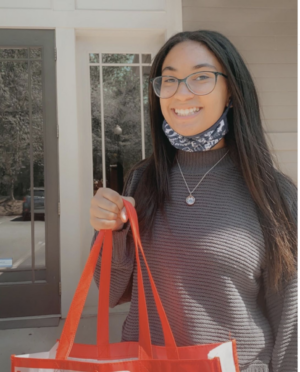 Instagram girl holding bag